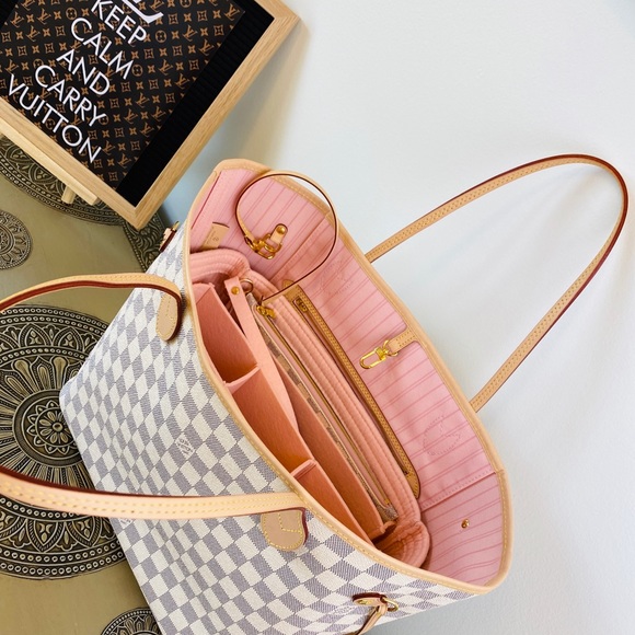 🙀😻LV Neverfull MM Purse Organizer Rose Ballerine - Picture 14 of 15